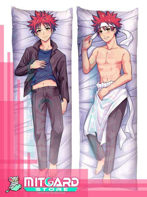 FOOD WARS Soma Yukuhira Body Pillow case dakimakura by Purishira - 50cmx150cm / 2-Way Tricot / 2 Sides Printed - 1